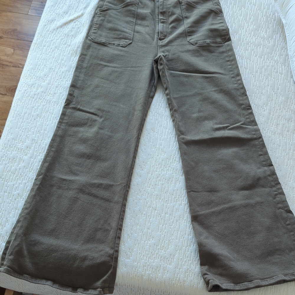 MOTHER Pewter Button-Fly Pants